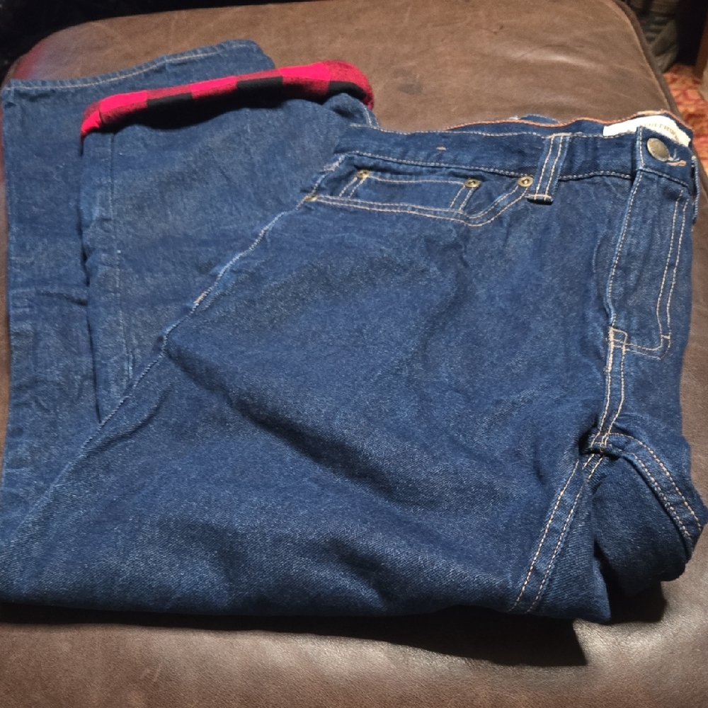 Northwest Territory Men's Deep Blue Flannel Lined Straight Jeans